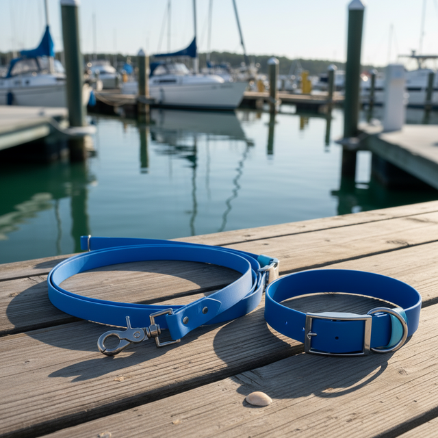 Set: Collar & Hands-Free Leash | Blue - Captain