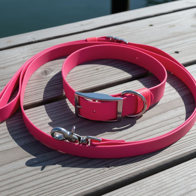 Set: Collar & Hands-Free Leash | Pink - Explorer